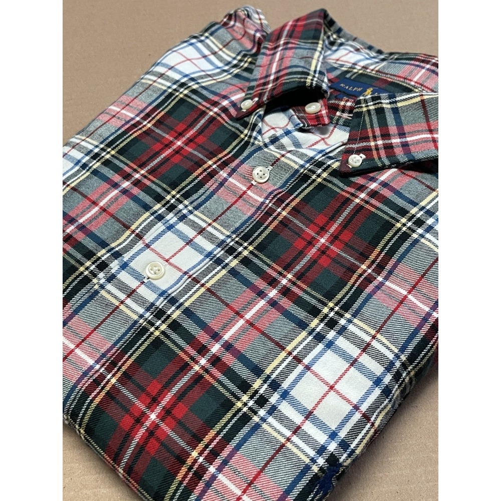 Ralph Lauren Shirt Mens 3XB Big Tartan Red/White Plaid Long Sleeve Flannel‎ - Picture 12 of 12